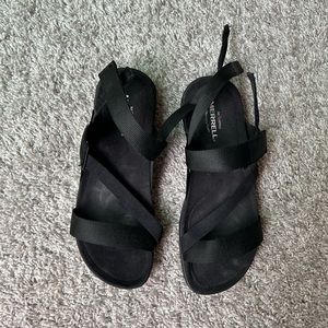 Merrell black sandals. Size 7